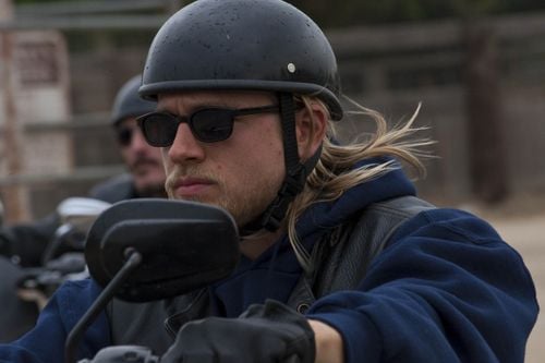 anarcky motorcycle helmet Charlie Hunnam Autographed Sons of Anarchy Screen Accurate Super Sports Center 1600g 50g Comfort Sons of Anarchy 5 Signature
