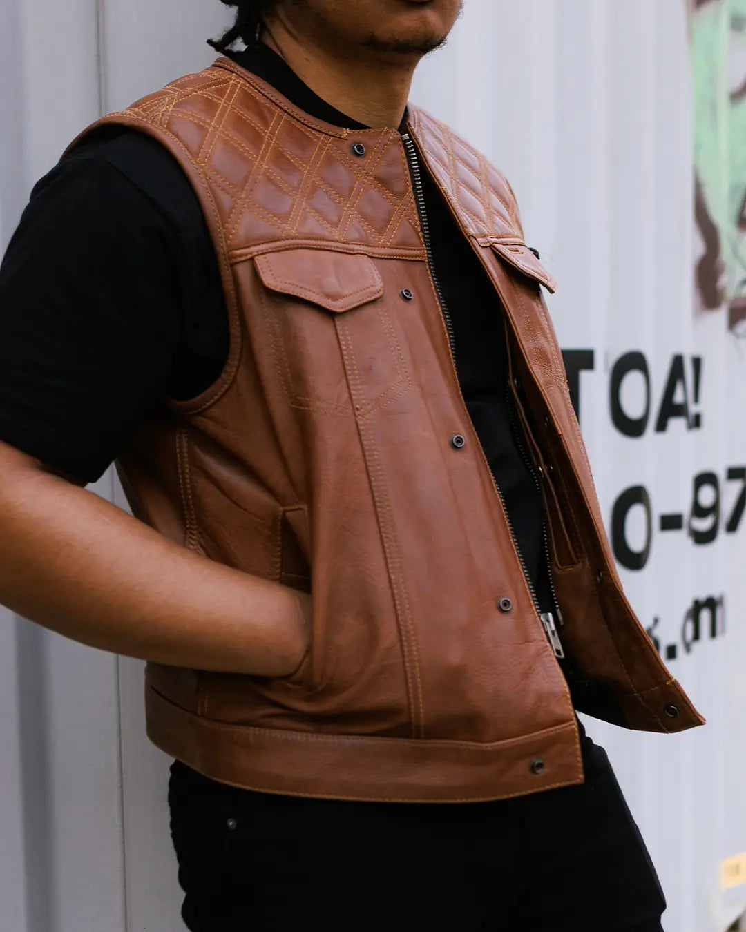 Dust Devil Men's Motorcycle Leather Vest (limited edition) Men's Leather Vest Vests