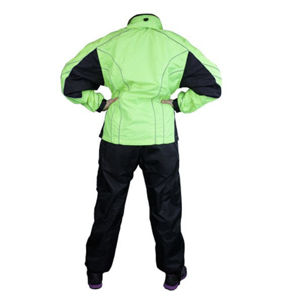 Thunder Under RS5021 Women's Hi Visibility Orange and Yellow Motorcycle Rain Gear