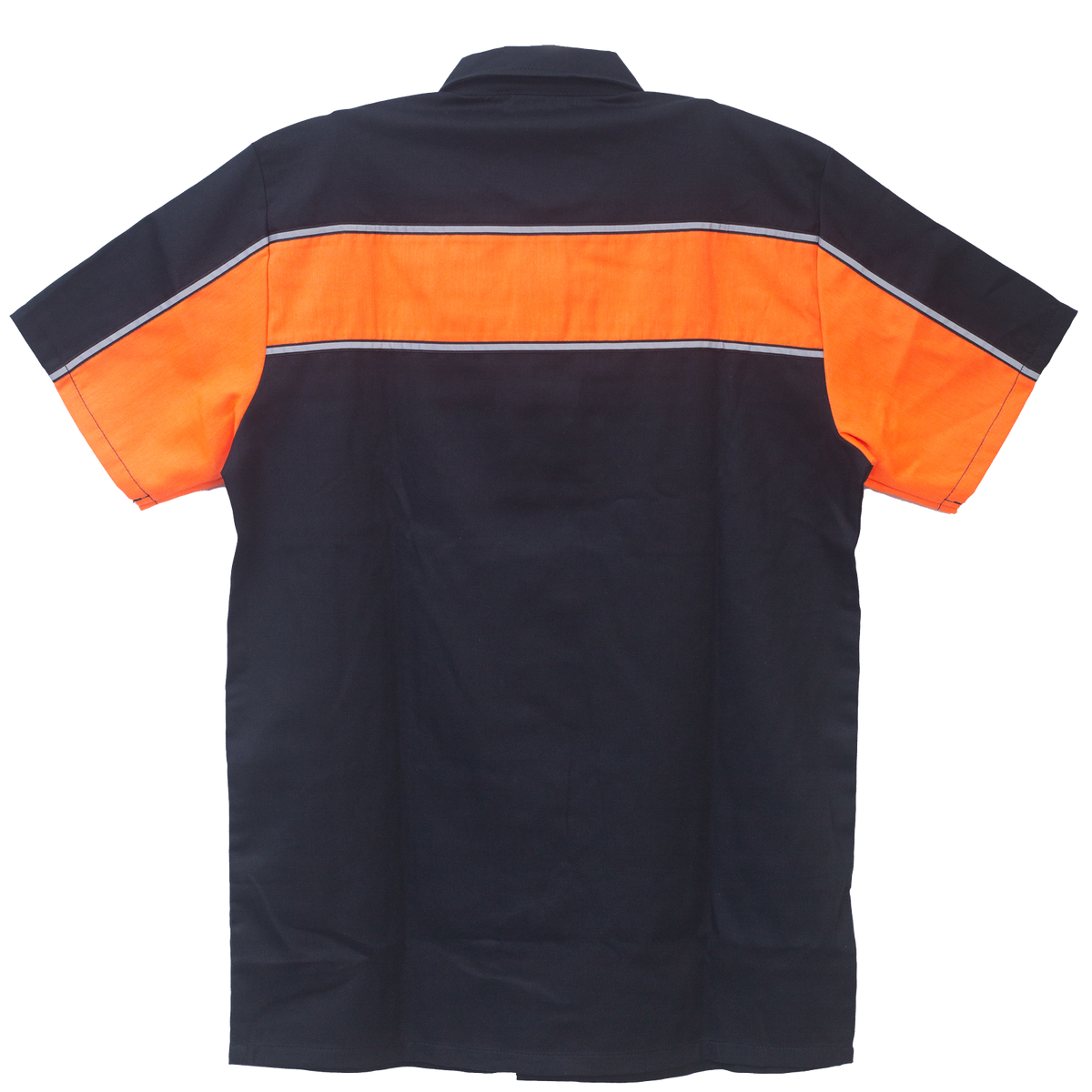 Men's Work Shirts Black & Orange