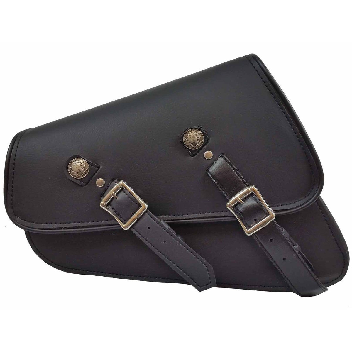 Vance Black Right Side Motorcycle Swing Arm Bag for Harley Honda Yamaha Kawasaki Indian Motorcycles