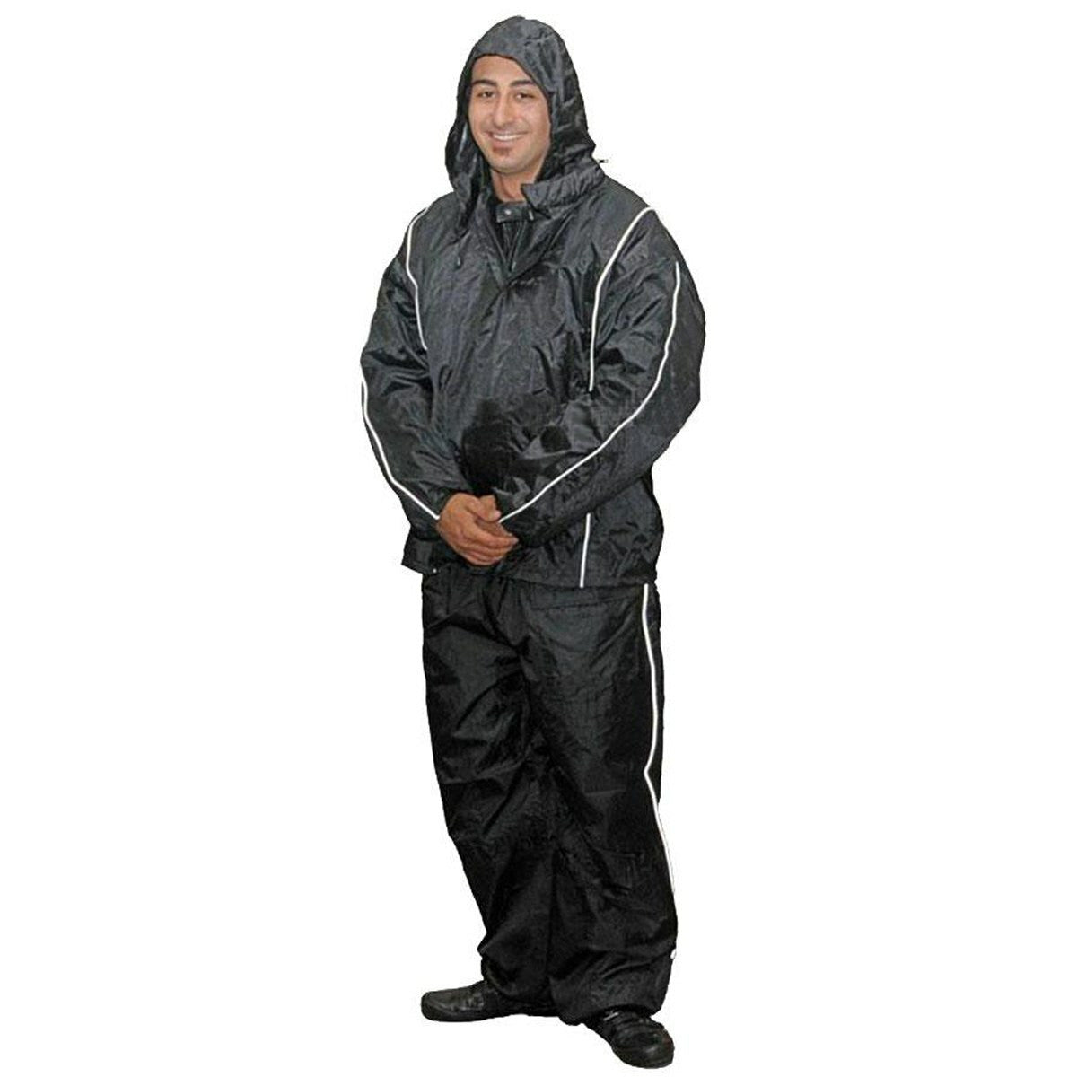 Vance Men's Heavy Duty Reflective Rainsuit Motorcycle Rain Gear