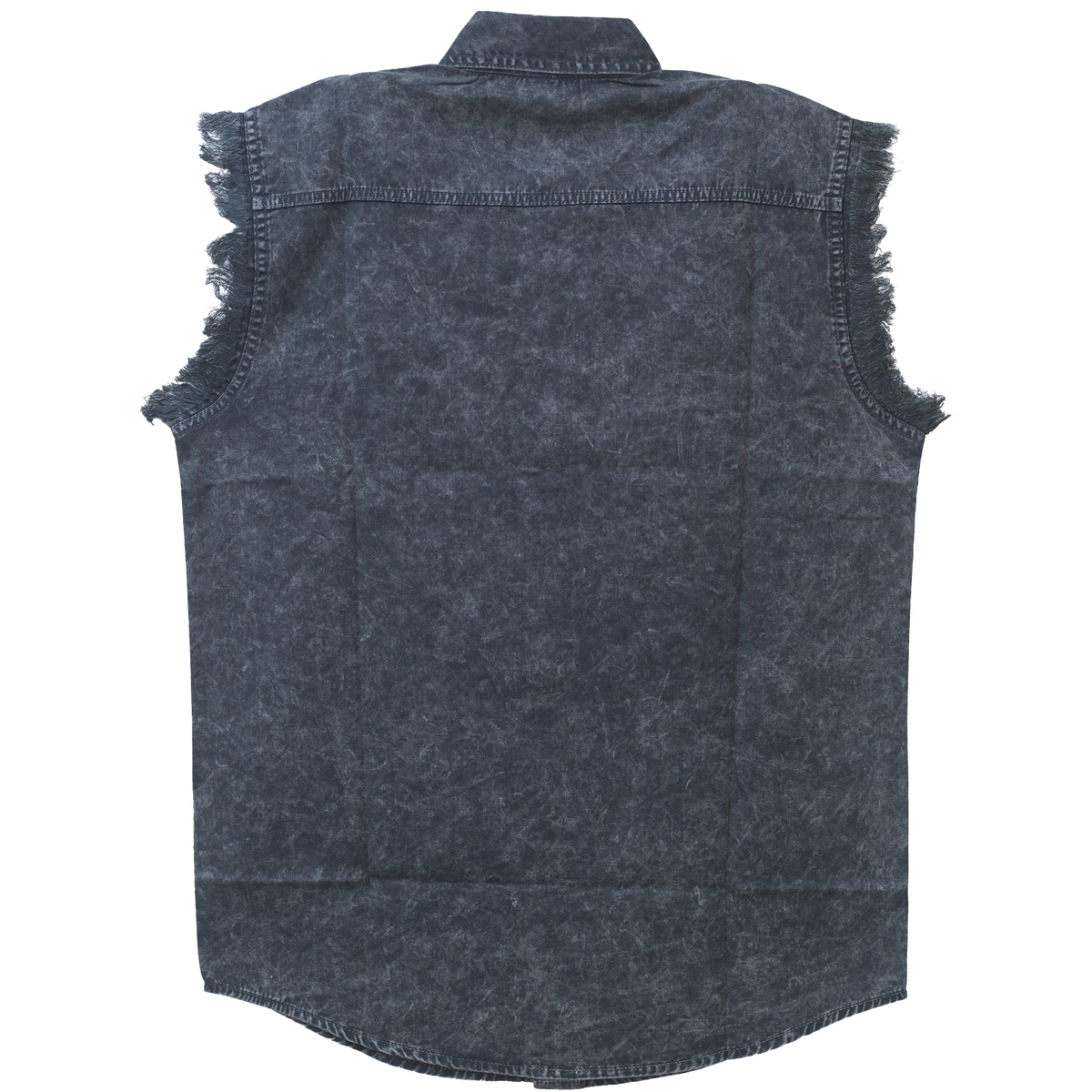 Mens Cutoffs Charcoal Acid Wash Shirt