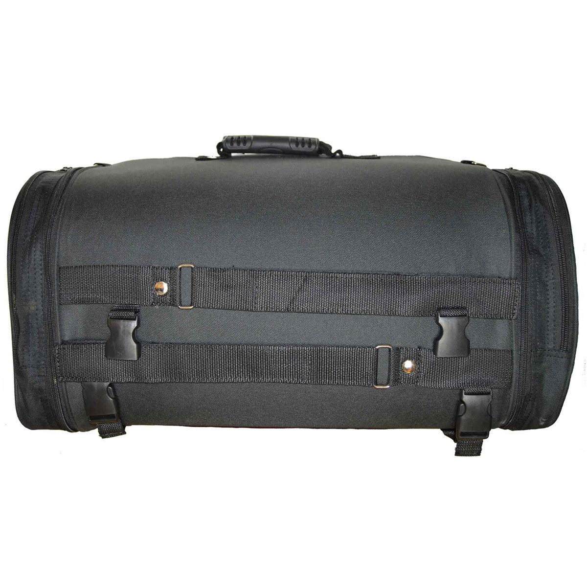 Vance Black Expandable Motorcycle Luggage Travel Sissy Bar Roll Bag