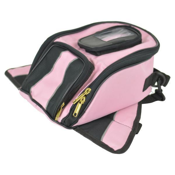 Vance Leather Magnetic Tank Bag with Reflective Piping