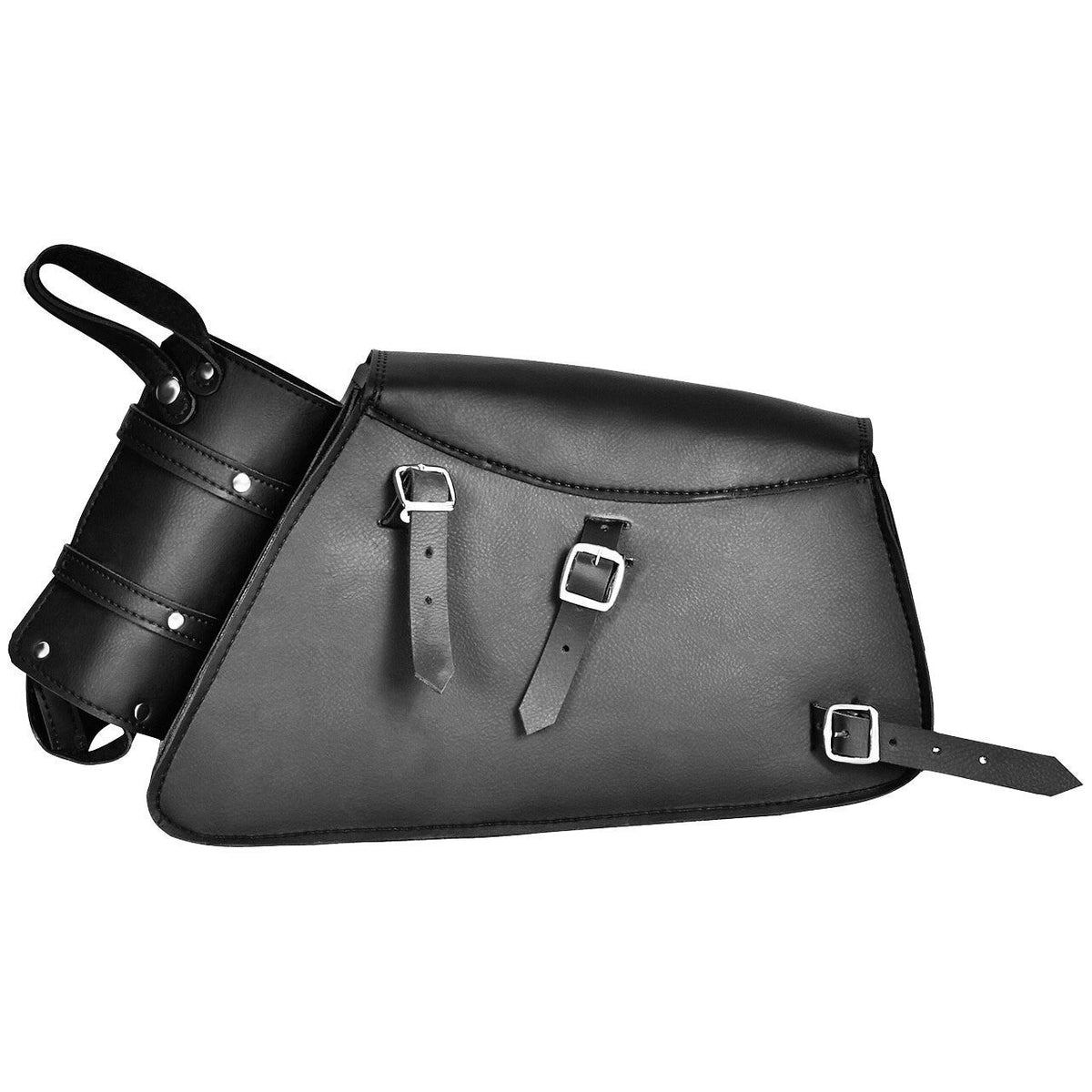Vance Black Right Side Motorcycle Swing Arm Bag for Harley Honda Yamaha Kawasaki Indian Motorcycles