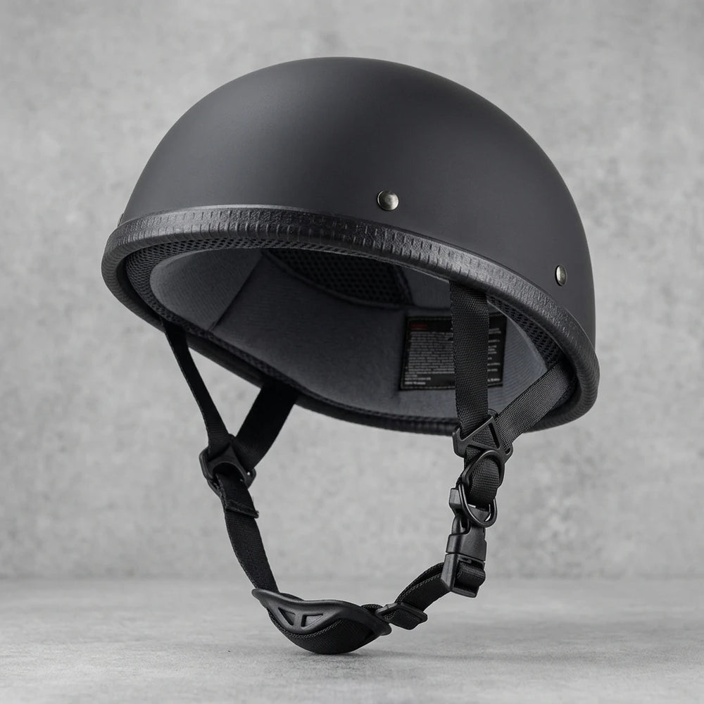 Retro DOT Approved Half Face Helmet - Safety Meets Style for Adventure Riders!