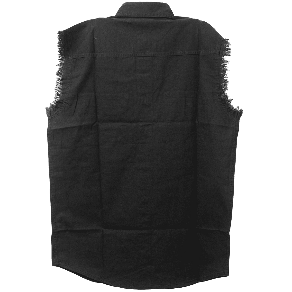 Vance - Men's Biker Motorcycle Black Cut Off Sleeveless Shirt