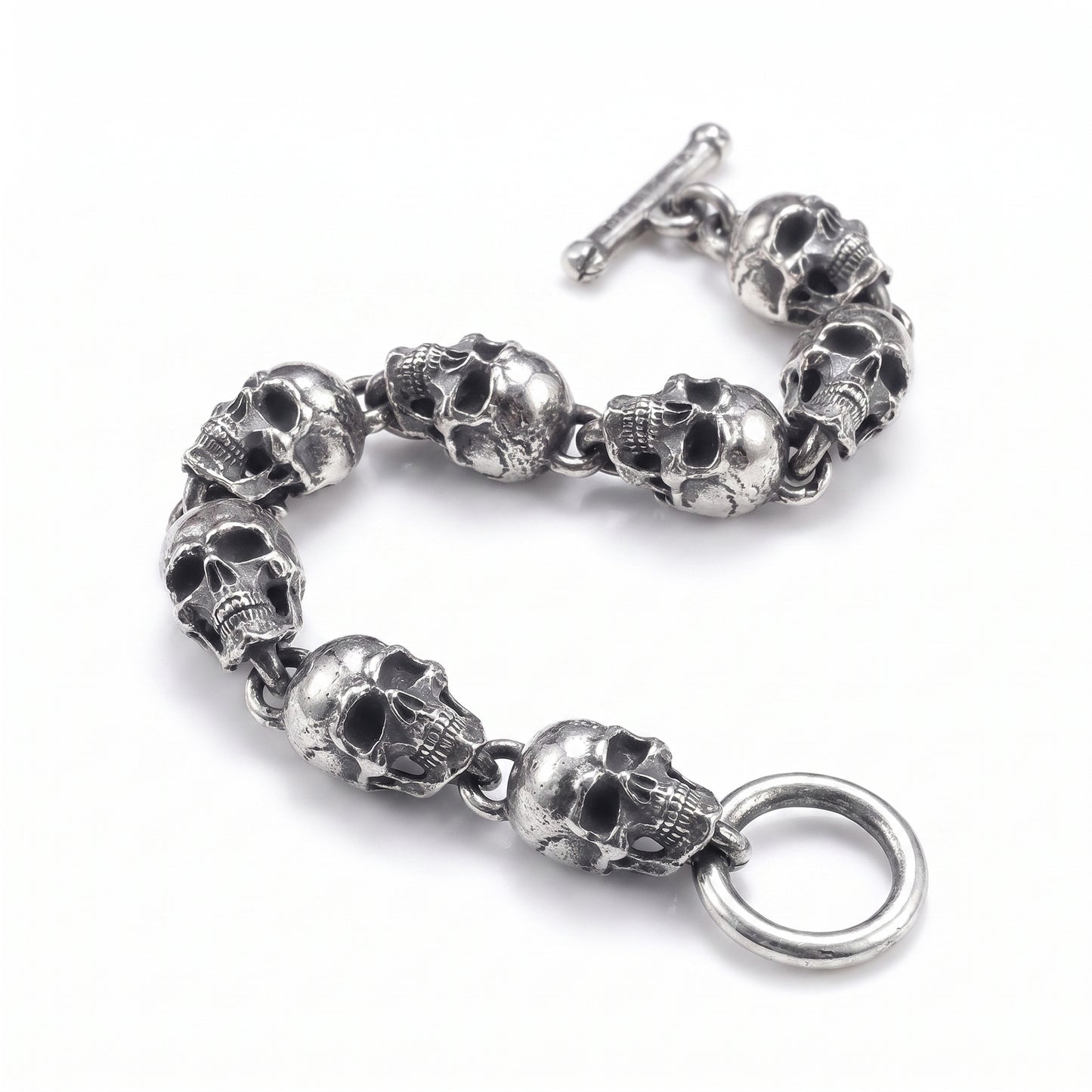 Stainless Steel Biker Ring - S925 Silver American Garber Style Handmad