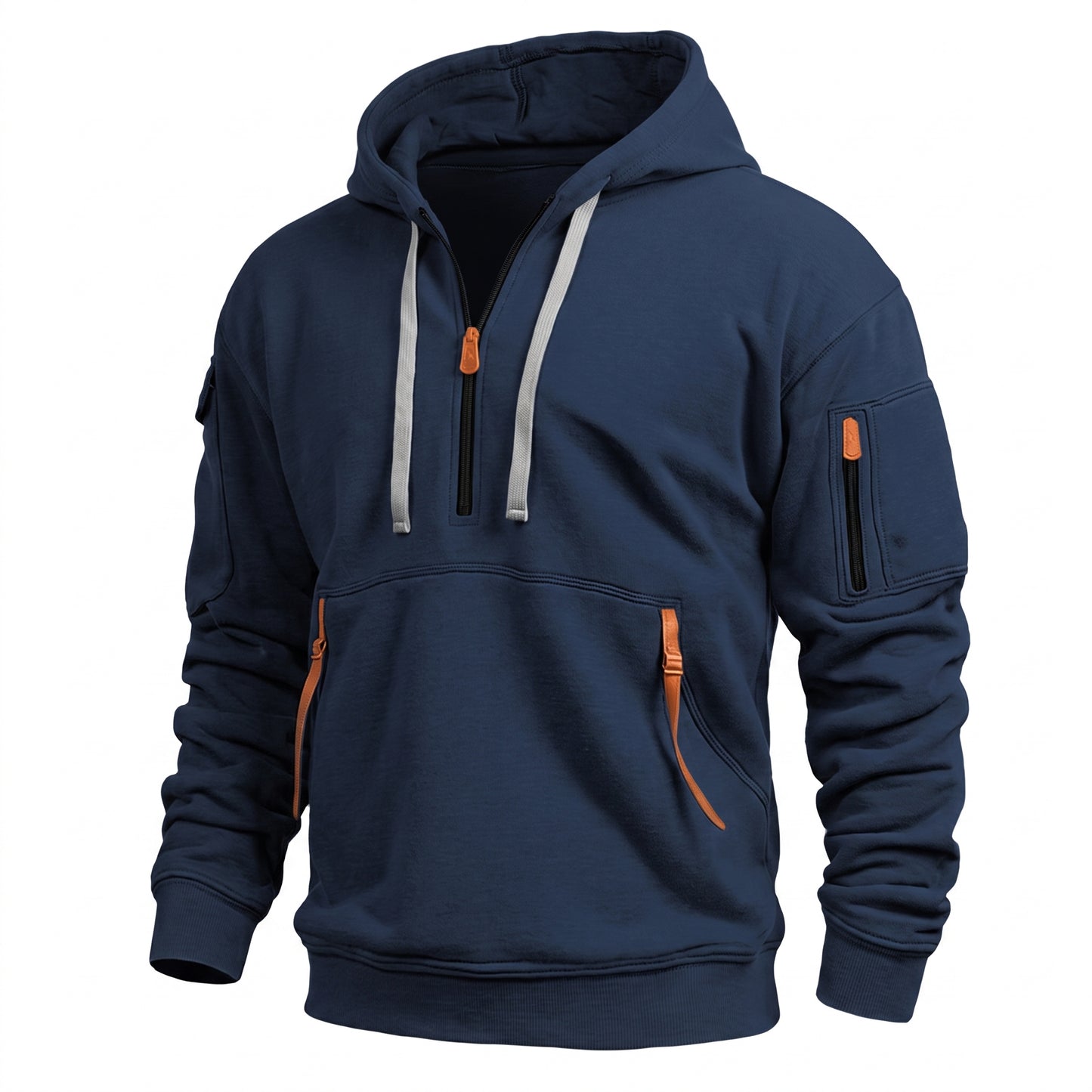Motorcycle Balaclava - Men's Hoodie Multi Pocket Zipper Casual Sports