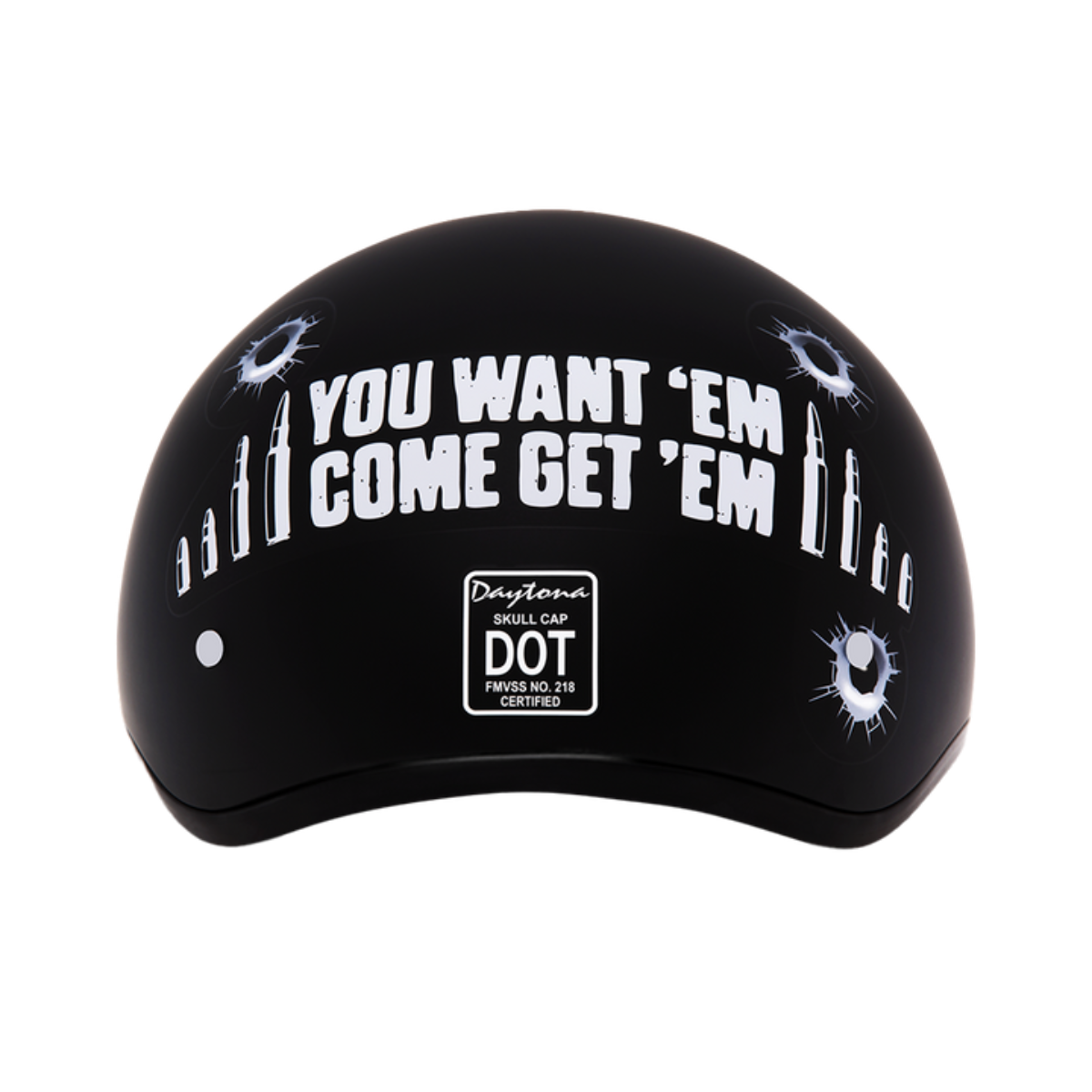 Daytona D.O.T Skull Cap - w/Come and Get 'Em Helmet