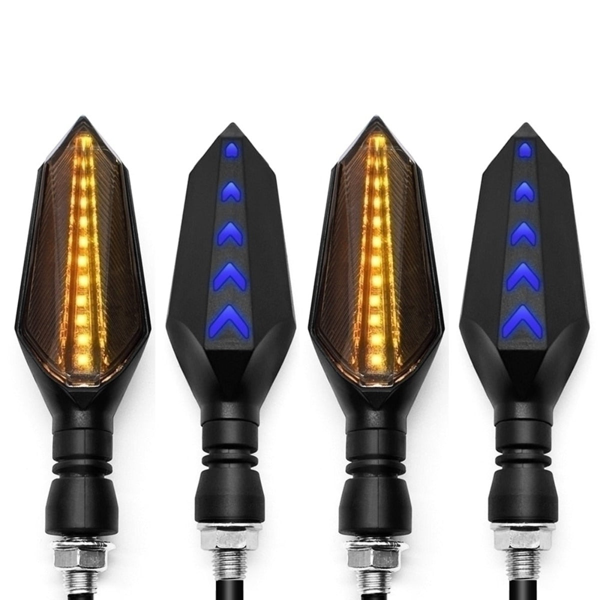Enhance the safety of your Harley-Davidson motorcycle with Universal Motorcycle LED Turn Signal Sequential Flow. These powerful and eye-catching sequential flow lights will grab attention on the road, ensuring your presence.