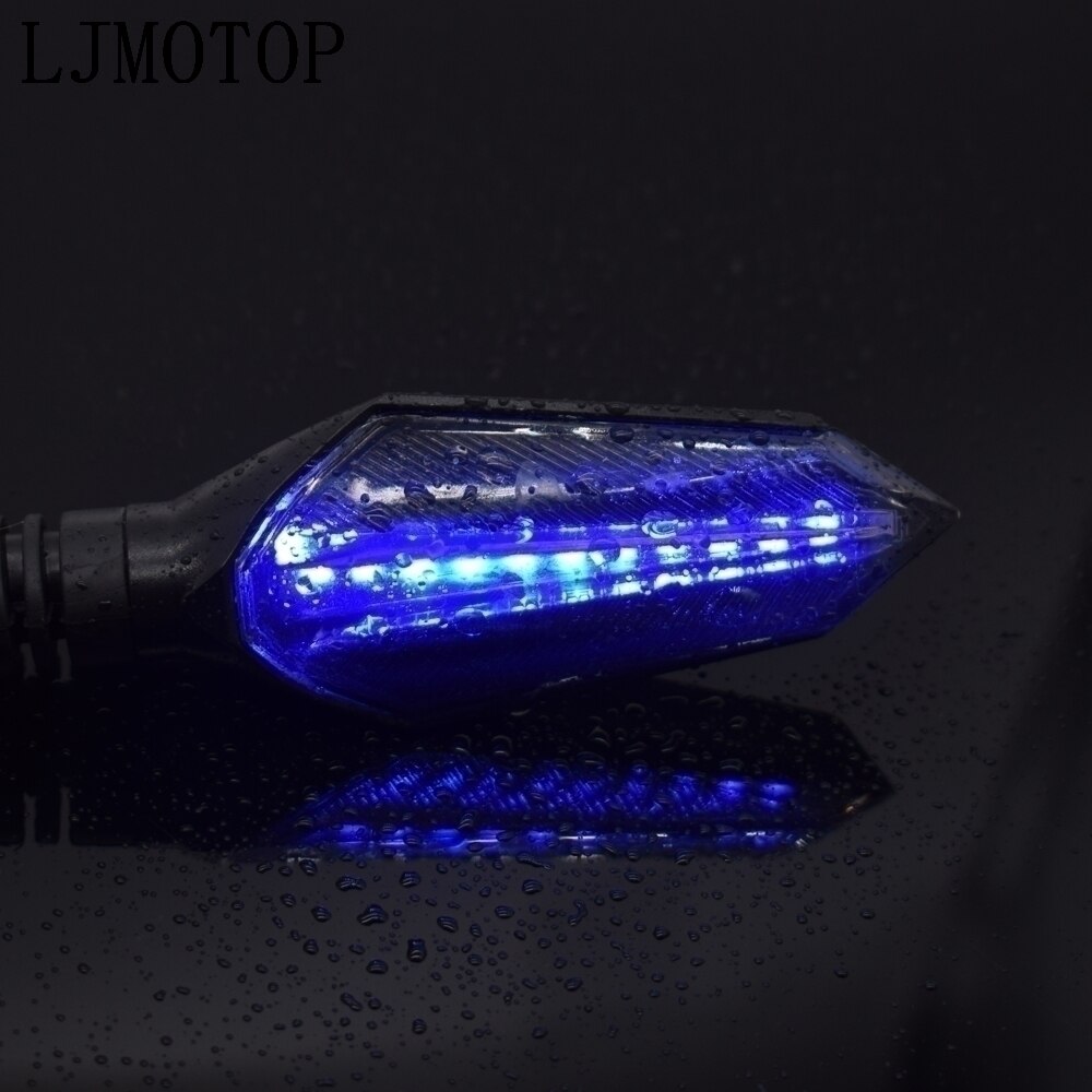 A Universal Motorcycle LED Turn Signal Sequential Flow light on a motorcycle.