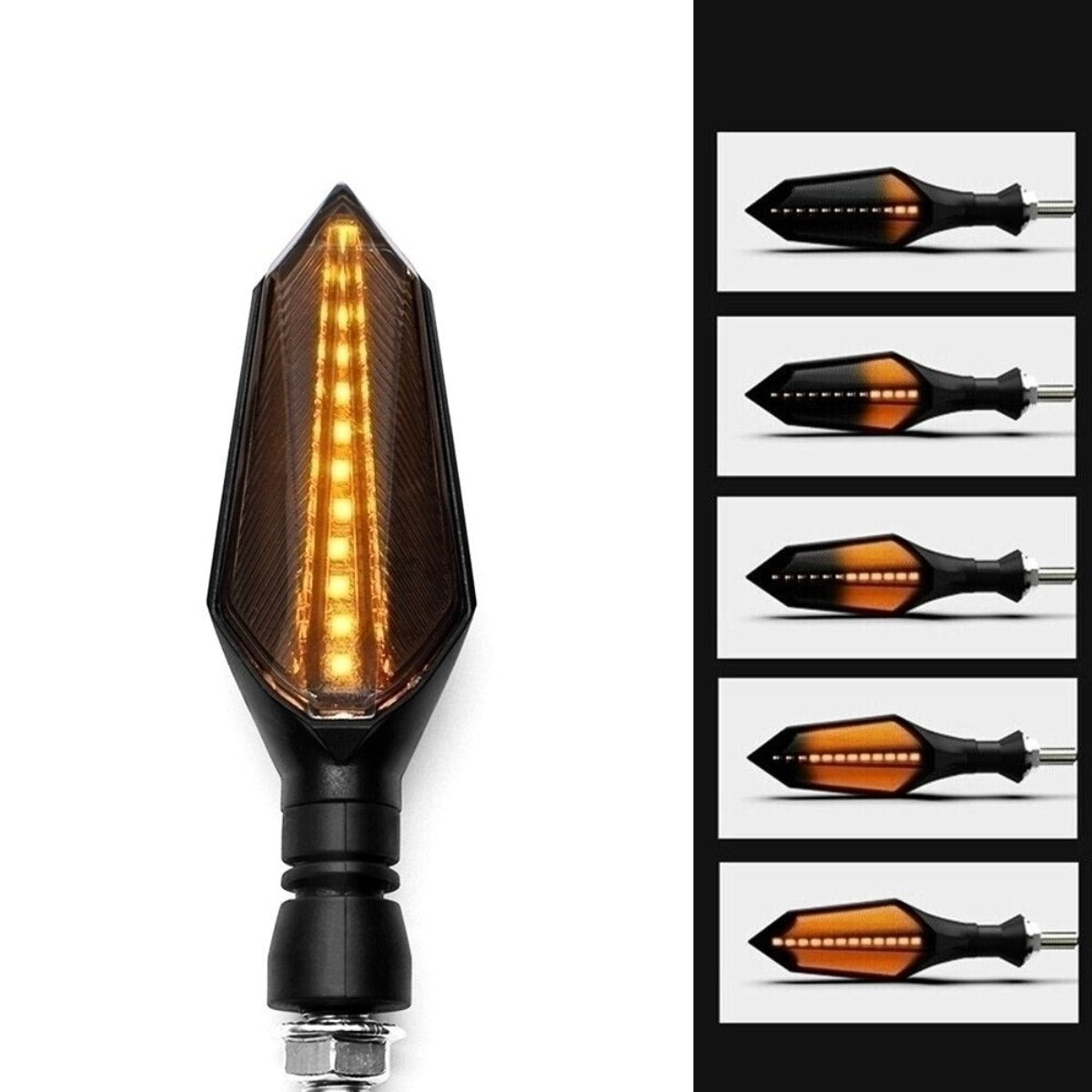 Universal Motorcycle LED Turn Signal Sequential Flow.
