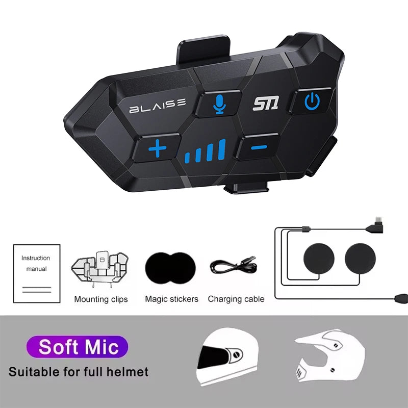 ALR Motorcycle Helmet Bluetooth Headset