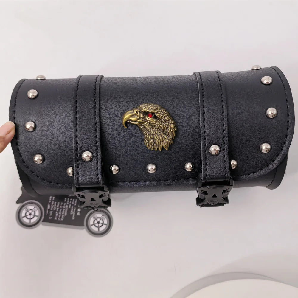 Leather Motorcycle Bag - Universal Side Saddlebag PU Storage