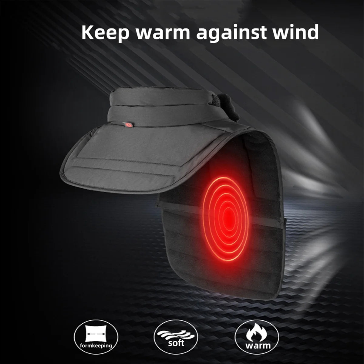 The heated hood with a visible warming element and Thinsulate provides warmth, wind protection, and formkeeping. Perfectly paired with the ALR™ Neck Scarf Rider's Thermal Protector for complete cold coverage, it's ideal for motorcycle rides in chilly conditions.