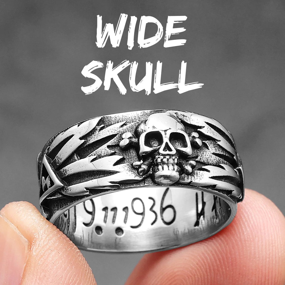 Stainless Steel Biker Ring - Domineering Skull Devil Rings Jewelry