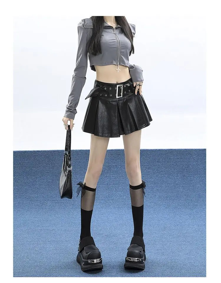 Alr™ Women's Gothic Pleated A-Line Mini Skirt