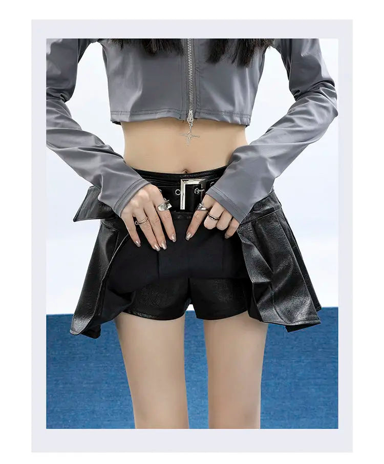 Alr™ Women's Gothic Pleated A-Line Mini Skirt