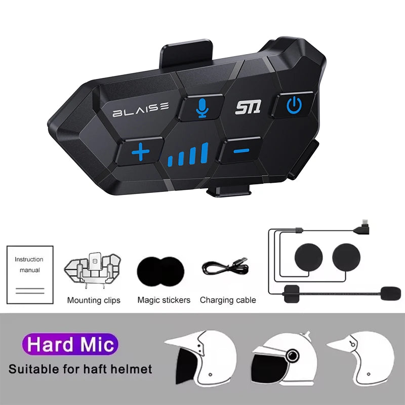 ALR Motorcycle Helmet Bluetooth Headset