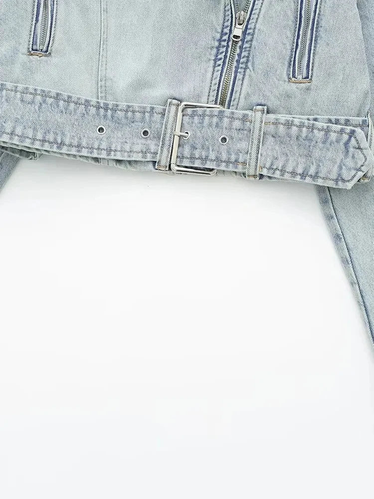Alr™ Women's Biker Denim Jacket – Chic Loose Streetwear