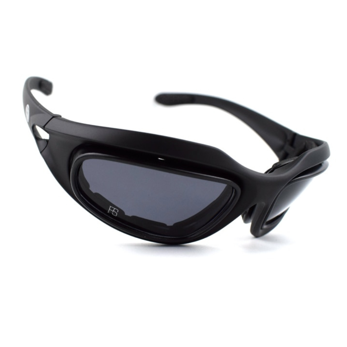 A pair of Classic Daisy Biker Motorcycle Sunglasses on a white background providing protection against harmful rays.