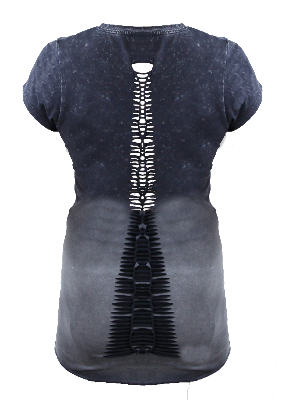 Ladies Shredded Back SS Shirt