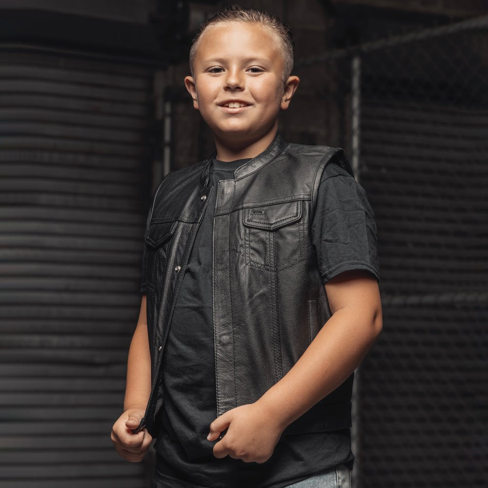 Bad Boy- Kid's Leather Vest Children's Clothing First Manufacturing Company