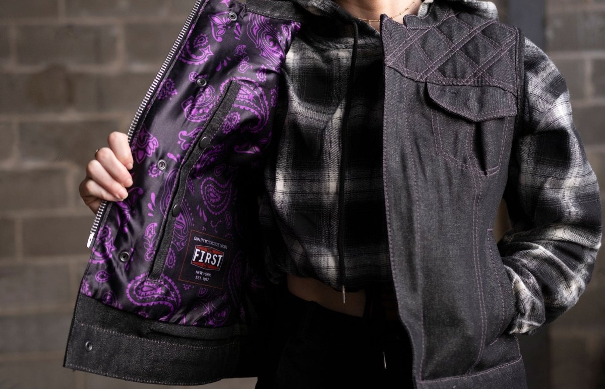 Eclipse Women's Club Style Denim Vest - Limited Edition Factory Customs First Manufacturing Company