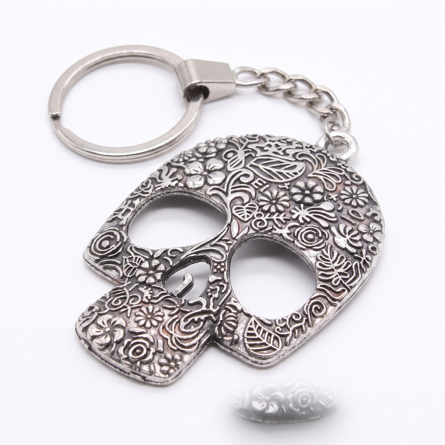Stainless Steel Biker Ring - Fashion 2 Colors 66x49mm Big Skull Charms