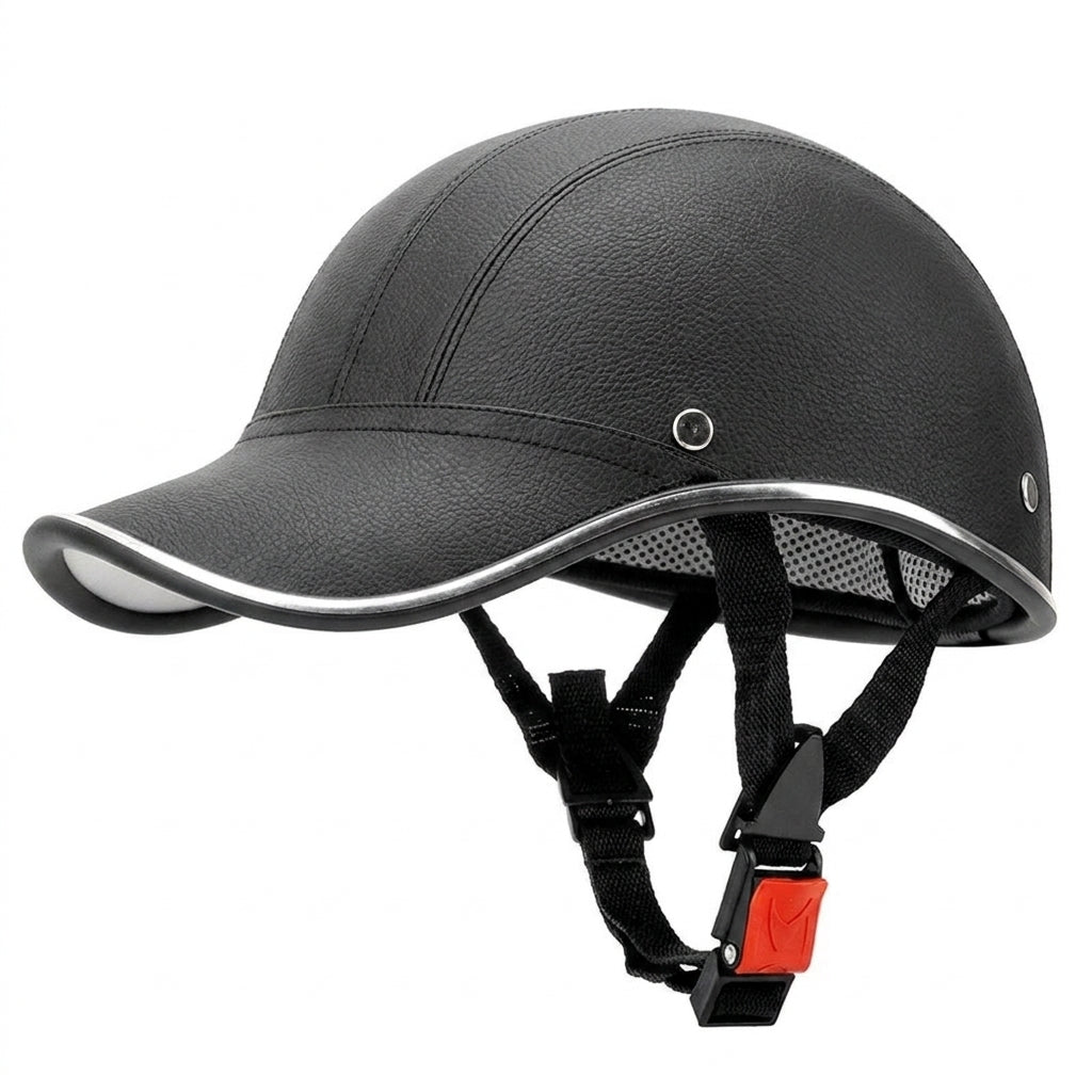 Motorcycle Helmet - 2024 New Motorcycle Half Helmet Baseball Cap Half