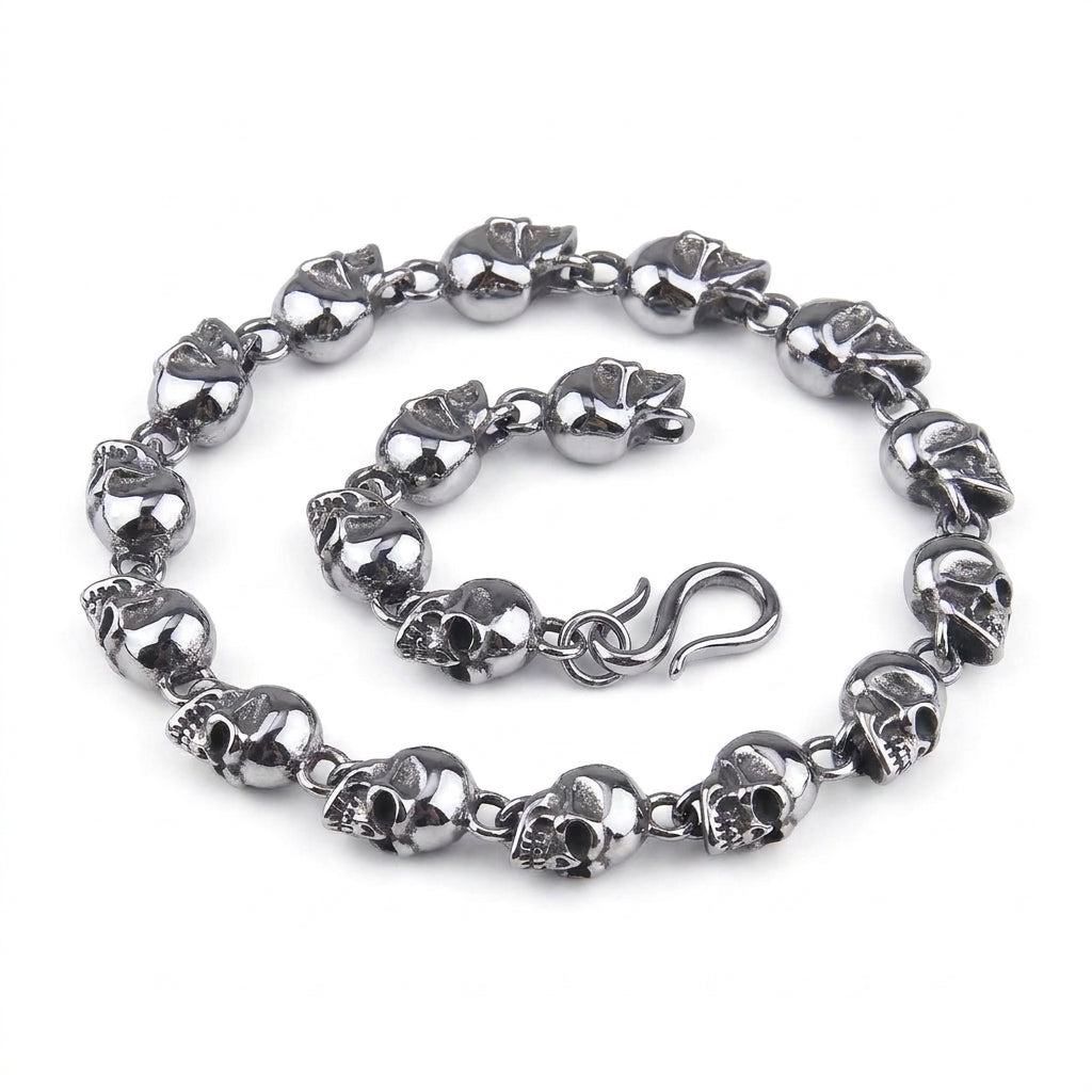 Stainless Steel Biker Ring - Polishing Vampire Skull Ring Men Womens s