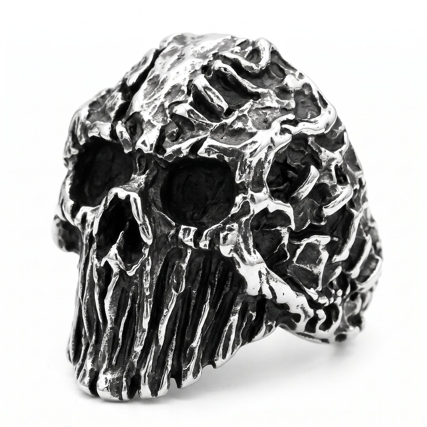 Stainless Steel Biker Ring - Men Vintage Hip Hop Rings Biker Party Hal