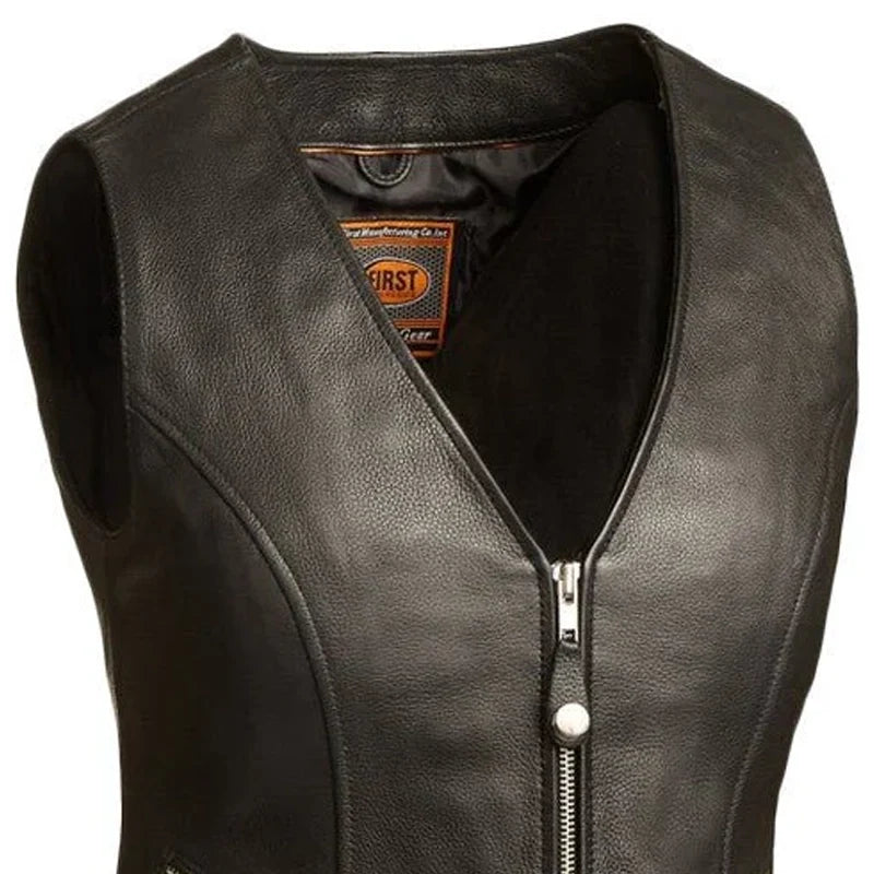 Montana Women's Motorcycle Leather Vest Women's Leather Vest Vests