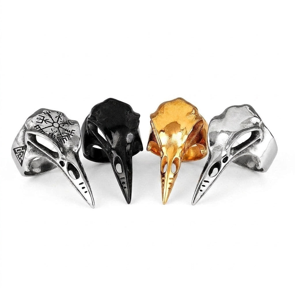Stainless Steel Biker Ring - New Creative Viking Vintage Skull Ring Me