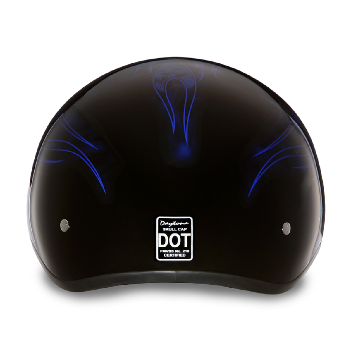 Daytona D.O.T Skull Cap - w/Skull Blue Flame Helmet