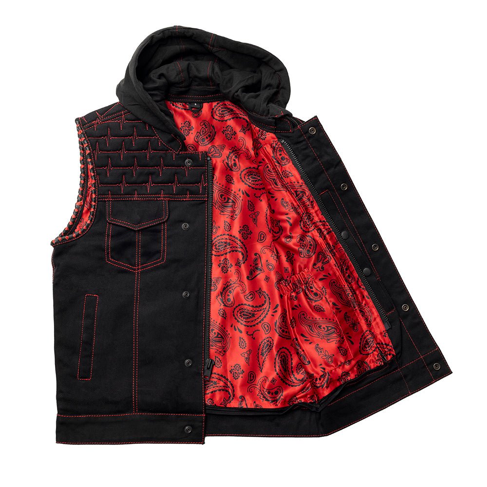 Pulse - Men's Twill Motorcycle Vest - Limited Edition Factory Customs First Manufacturing Company
