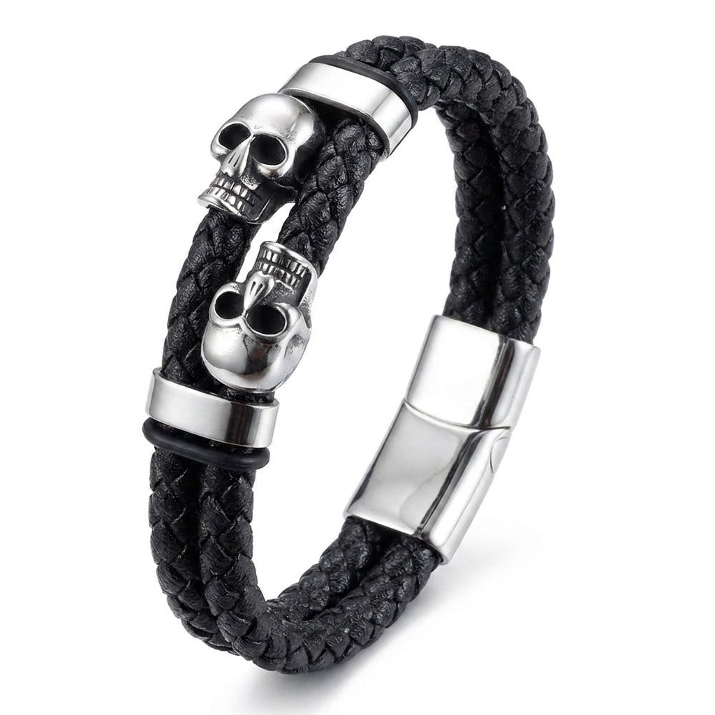 Motorcycle Accessory - Multi-layer Bracelet Punk Stainless Steel Charm