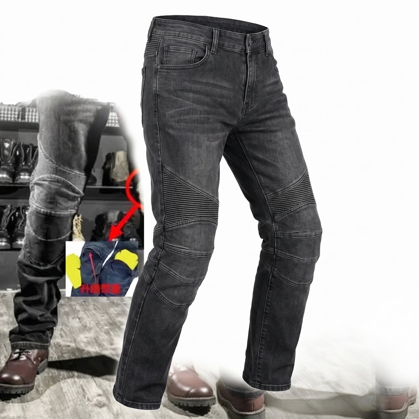 Motorcycle Accessory - Komine - Men's Motorcycle Jeans Men's Motorcycl