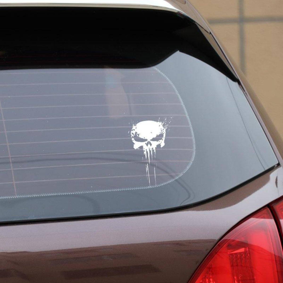 Punisher Skull Sticker Vinyl Decal, 4 x 6 in - American Legend Rider