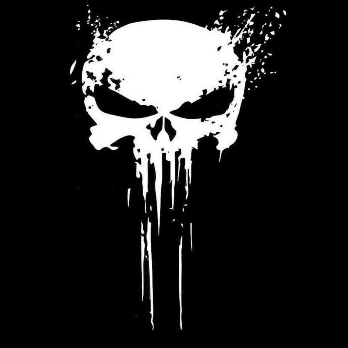 Punisher Skull Sticker Vinyl Decal, 4 x 6 in - American Legend Rider