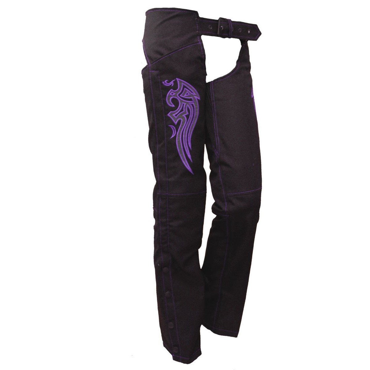Vance Leather Women's Textile Chaps with Embroidery