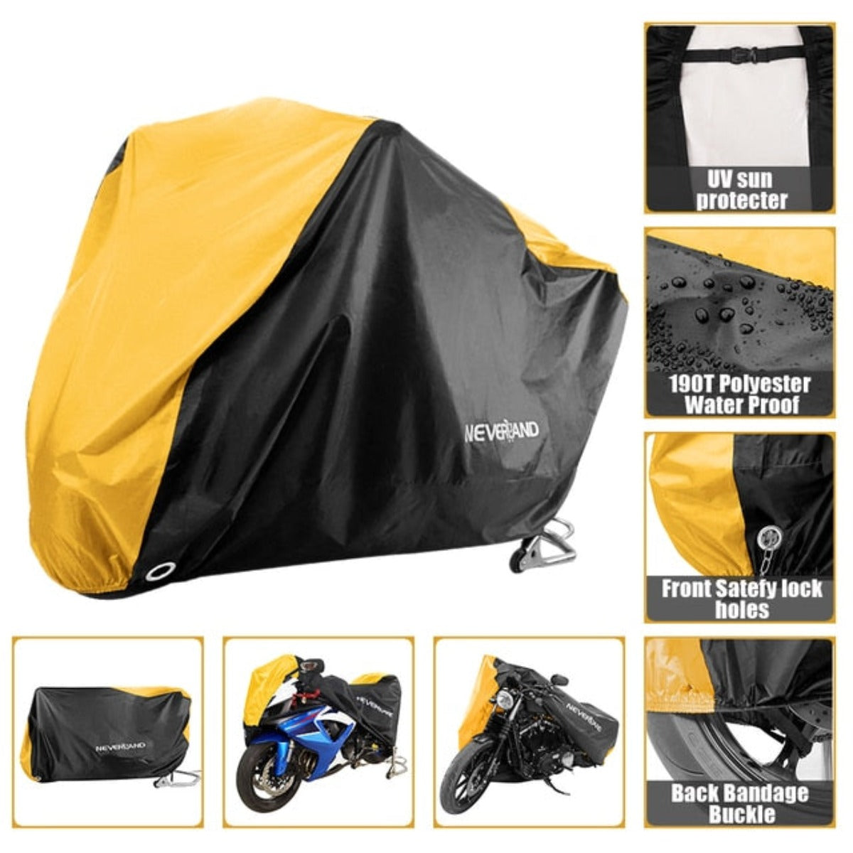 Sun Protector Motorcycle Cover - Yellow