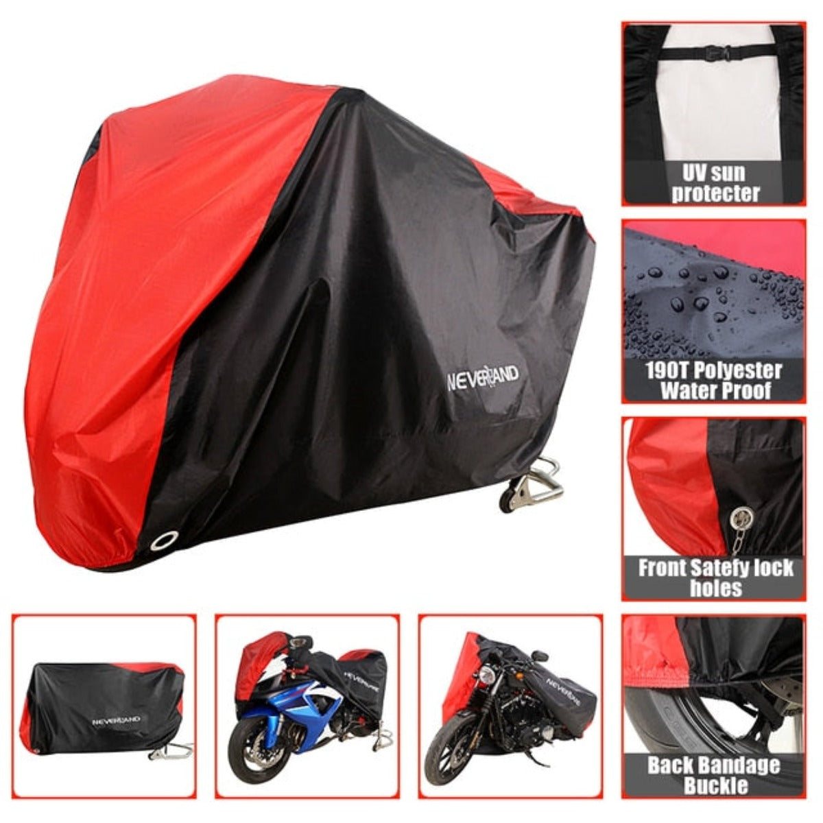 Sun Protector Motorcycle Cover - Red