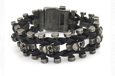 A Skeleton Chain Buckle Bracelet, perfect for bikers.