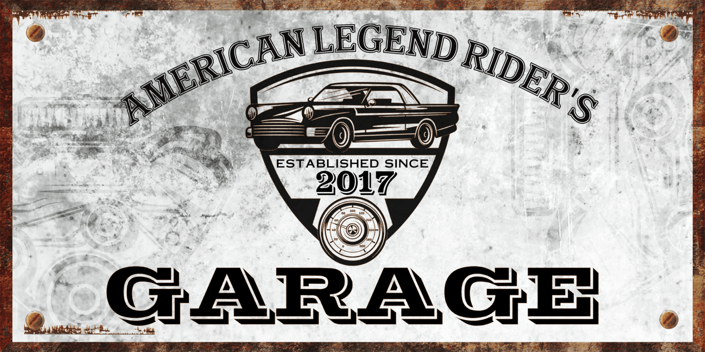 Custom Garage Sign, Ready to Hang - American Legend Rider