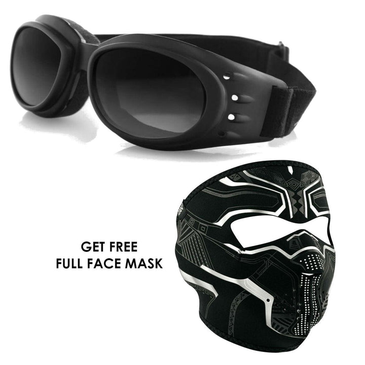 Bobster Cruiser 2 Interchangeable Riding Goggles with FREE ZANheadgear® Full Face Mask Bundle