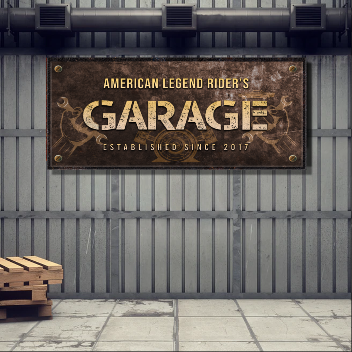 Rustic Personalized Garage Sign, Ready to Hang