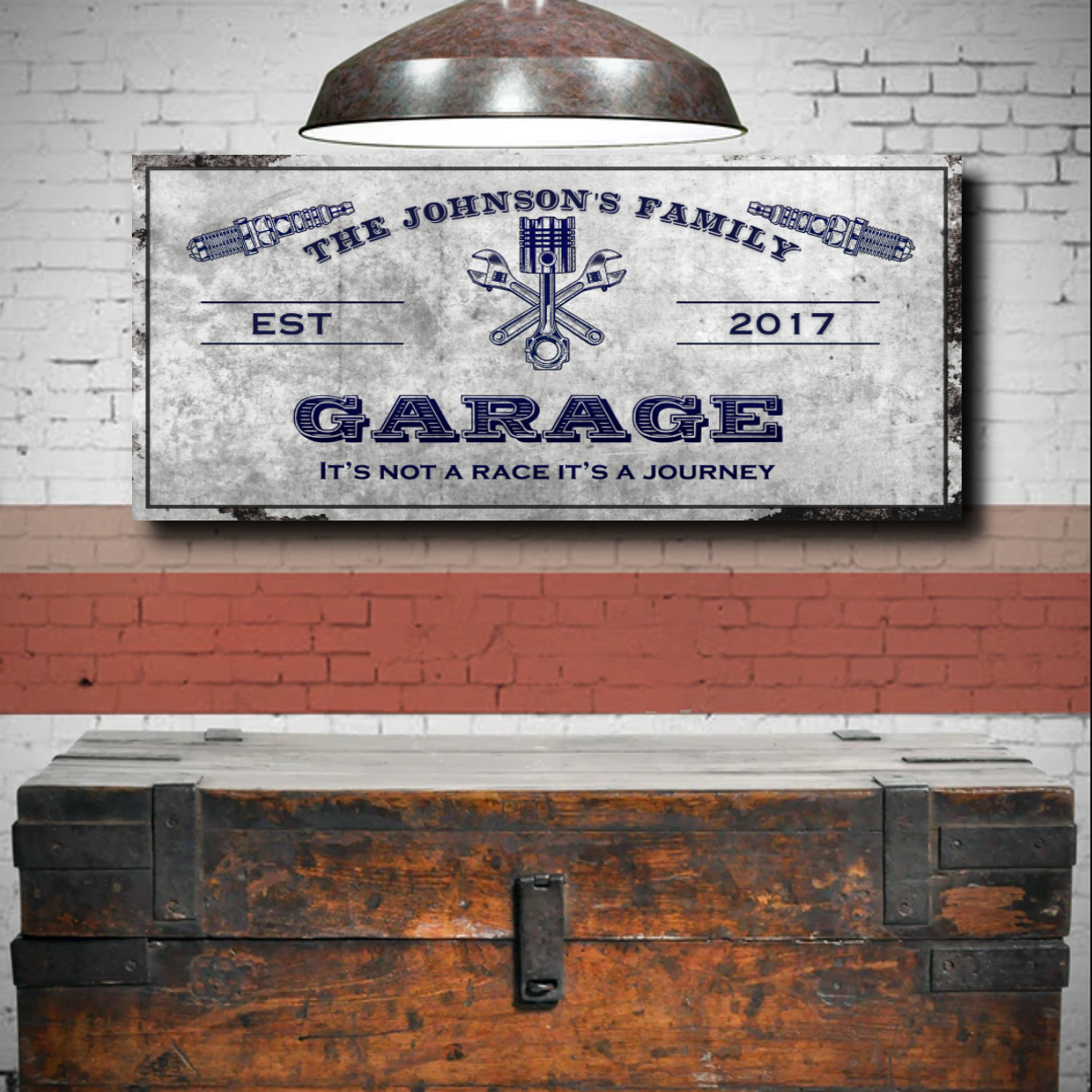 It's Not a Race, It's a Journey Garage Sign, Ready to Hang